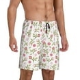 thumbnail image 2 of Wukai Rose Flowers Men’s Short Pajama Pants With Pockets Soft Sleep Pj Shorts for Men-Small, 2 of 6