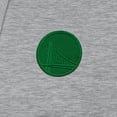 thumbnail image 4 of Men's Antigua Heather Gray Golden State Warriors St. Patrick's Day Victory Raglan Pullover Hoodie, 4 of 4