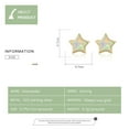 thumbnail image 2 of Gold Cute Opal Star Cartilage Stud Earrings for Women 925 Sterling Silver Tragus Tiny Small Studs Earring, 2 of 4