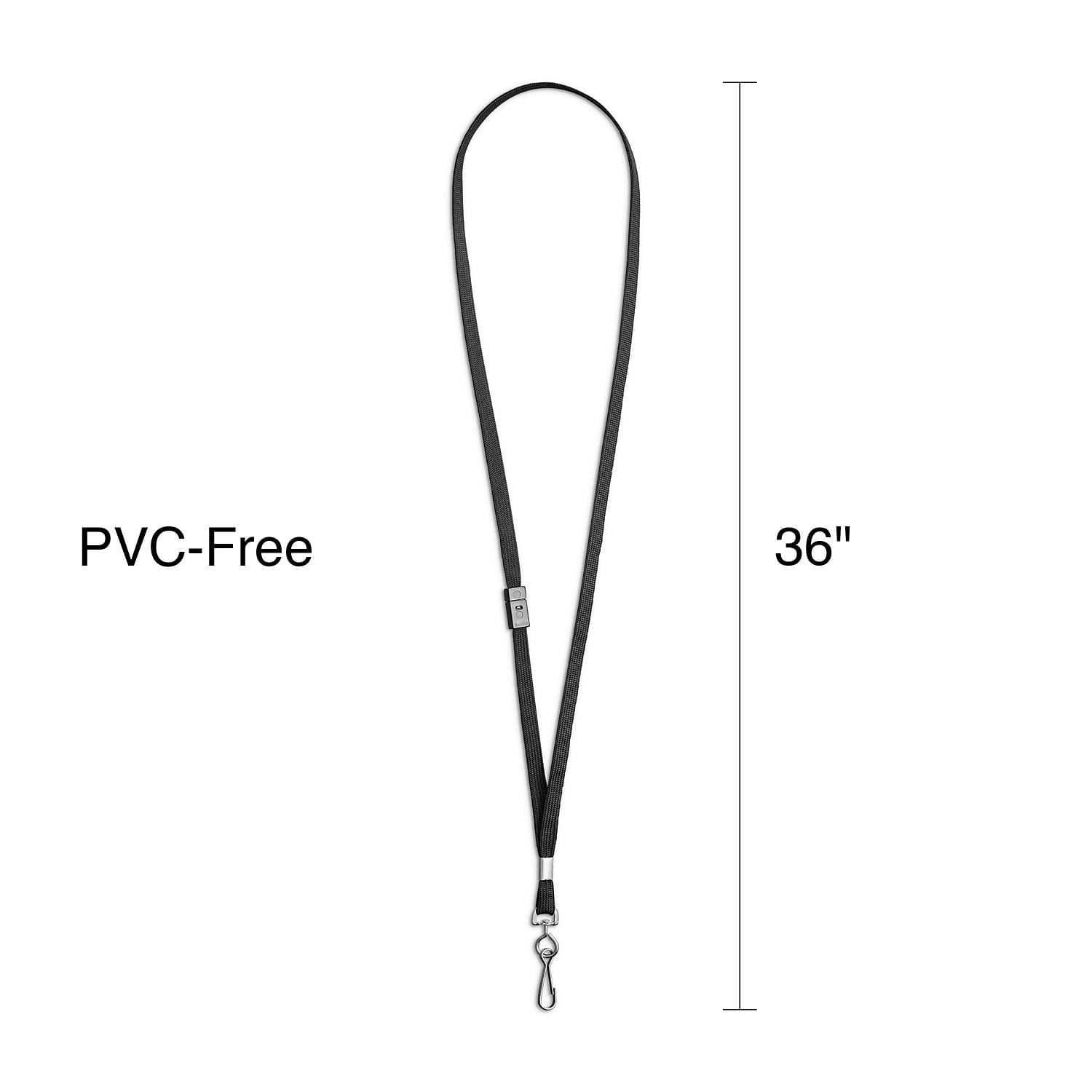 Staples Breakaway Lanyards 36" Length Nylon Black 12/Pack (18910) ST18910/18910