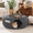 Dark Gray-Jumbo, variant on Peekaboo Cat Cave Donut Bed, Light Gray + Dark Gray, Large, Fits Cats Up To 45 Lbs