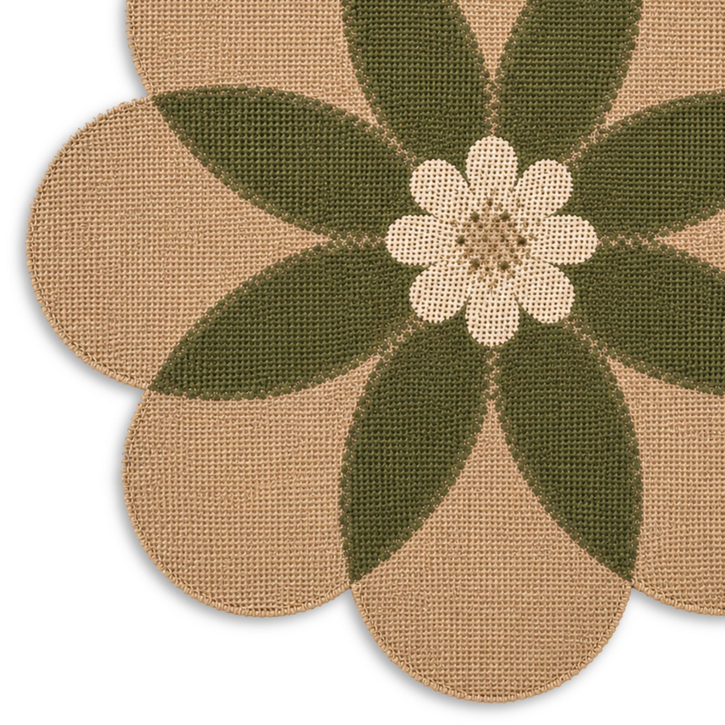 Dainty Home Set of 4 Placemats | Elegant and Durable | 15x15 in Round Woven Non-Slip Washable Place Mats | Tear-Resistant Heat | Resistant Placemats