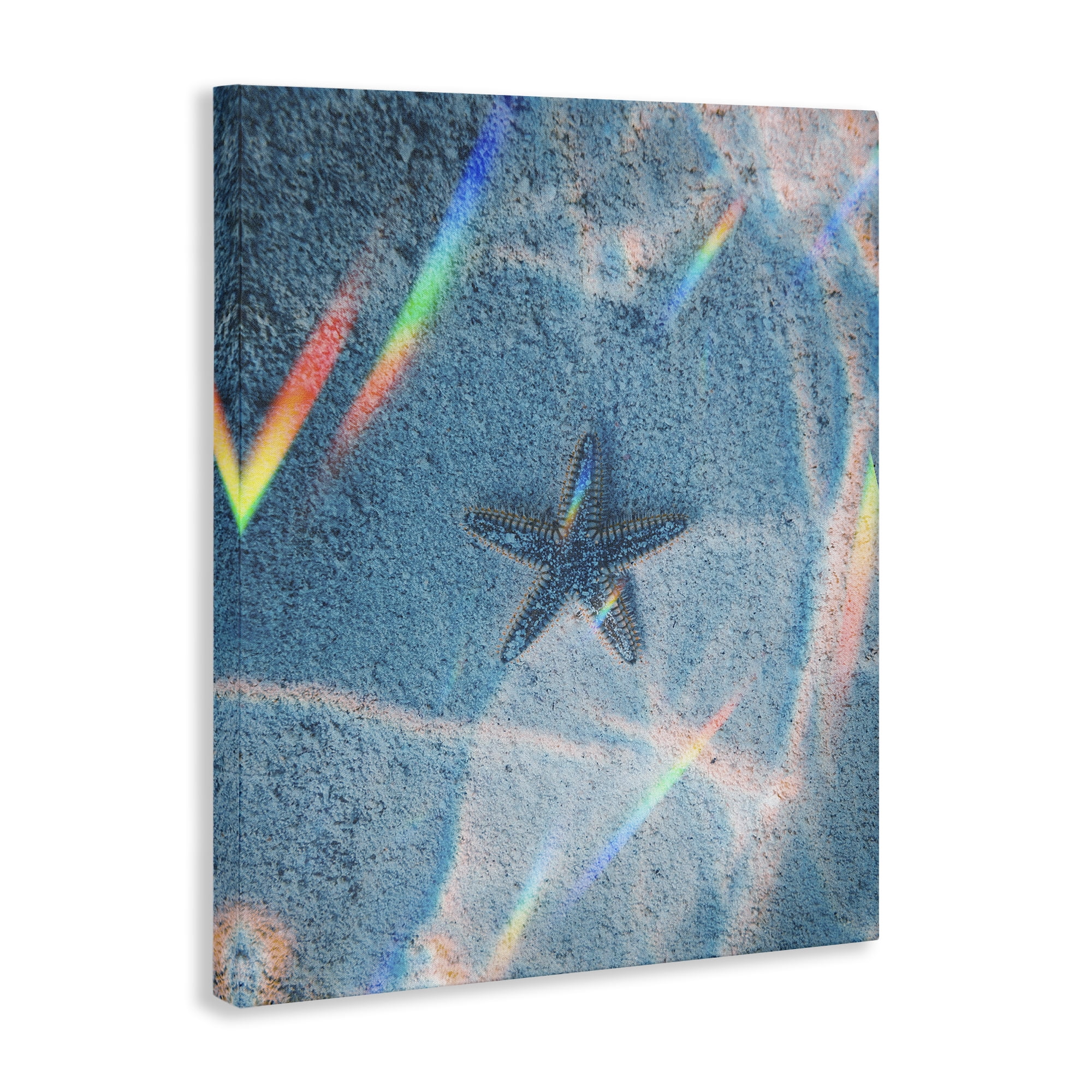 Stupell Industries Prismatic Starfish on Sea Floor Animals Photography Wrapped Canvas Art Print Wall Art, 36 x 48