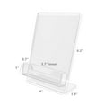 thumbnail image 5 of Fixturedisplays4x 6" Support de Signe Incliné Acrylique Clair avec Porte-Cartes de Visite 20045, 5 of 5