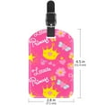 thumbnail image 6 of Square 2Pack PU Leather Crown Flowers Little Princess Cruise Luggage Tag with Privacy Cover and Name ID Tag for Travel Handbags Backpacks Luggage Tags, 6 of 6