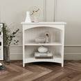 thumbnail image 4 of eHemco 2 Tier Storage Shelf Bookcase with 2 Arched Supports, 29 Inches Height, White, 4 of 7