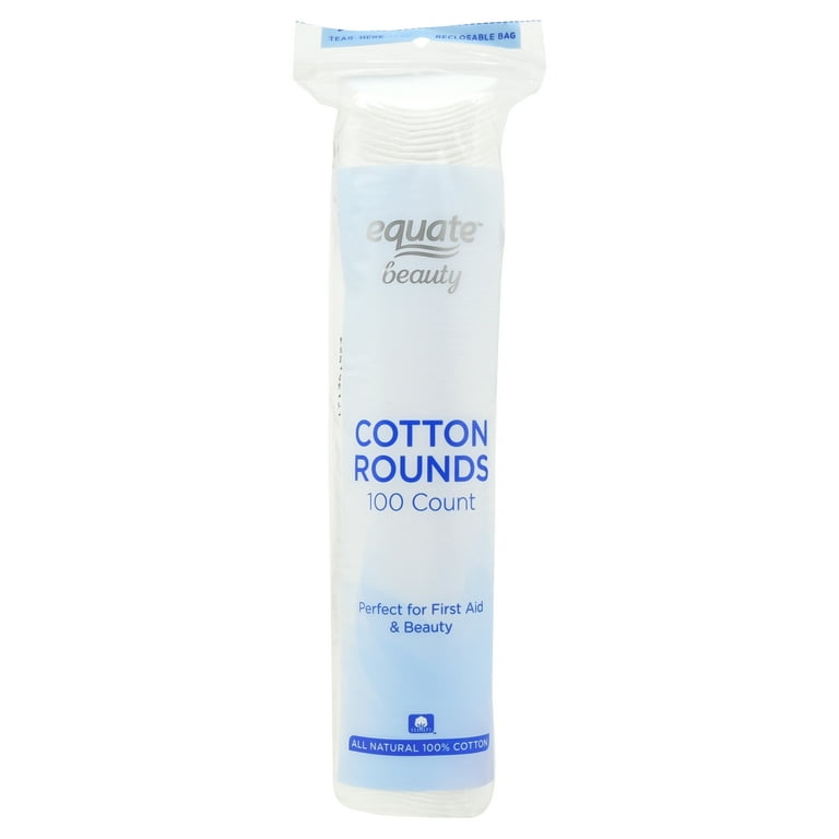 (4 pack) Equate Cotton Rounds, 100 Count