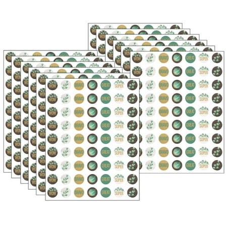 UPC: 0194629109418 | Teacher Created Resources Eucalyptus Mini Stickers 378 Per Pack 12 Packs
