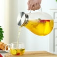 thumbnail image 4 of Glass Pitcher with Lid Glass Water Pitcher Hot/Cold Water Jug Juice and Iced Tea Beverage Carafe with Lid, 4 of 5