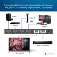 thumbnail image 3 of Extractor de audio OREI BK-9429 con conmutador HDMI 2.1 eARC de 4 puertos y compatibilidad 8K, 3 of 9