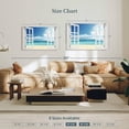 thumbnail image 4 of Elephant Stock Window To Remote Beach Wall Art - Horizontal Canvas Wall Art - Lobby Wall Decor - Beach Canvas - Blue And White Decor - 45" x 30", 4 of 8