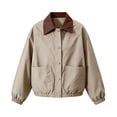 thumbnail image 4 of IUYRTFE Women Relaxed Fit Snap Button Jacket with Pockets for Casual Daily Wear, 4 of 6