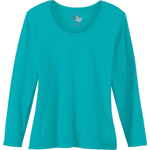 Just My Size by Hanes Women's Plus-Size Long Sleeve Scoopneck Tee