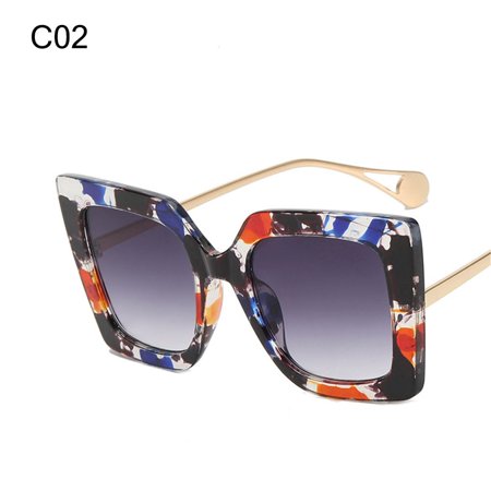 Women/Men Computer Gaming Square Fram Goggles Eyewear Oversized Sunglasses Anti Blue Light Glasses C02