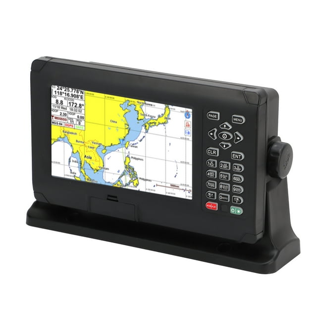 Détecteur de Poissons Chartplotter, GPS BDS Dissipation Rapide de la Chaleur Chartplotte Haute Précision Stable Anti-Poussière IP65 Étanche pour Marine