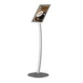 thumbnail image 2 of M&T Displays Curved Menu Board, 8.5x11 inch Silver Pedestal Sign Holder Floor Standing Aluminum Front Loading Easy Open Poster Message Advertisement Holder for Restaurant Cafe Hotel (2-Pack), 2 of 6