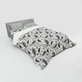 thumbnail image 3 of Ambesonne Paisley Bedding Set 3 Pcs, Oriental Florets Leaf, Twin XL, Grey and White, 3 of 3