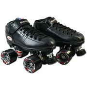 Riedell Skates R3 Derby-Set-Black-Med-11 Unisex Speed Roller Skates, Black, 6 in