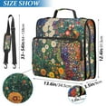 thumbnail image 2 of FORMRS Zipper Binder with Shoulder Strap 1.5-inch Ring 500 Sheet Capacity File Bag, White Floral Garden, 2 of 5
