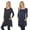 Black/Navy, variant on Women's Plus Size 3/4 Sleeve Makayla 2-Pack Tunic Top