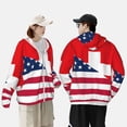 thumbnail image 4 of Fotbe USA Switzerland Chaqueta con Protección Solar UPF 50+ para Hombre y Mujer, Camisa con Capucha y Bolsillos-Medium, 4 of 7