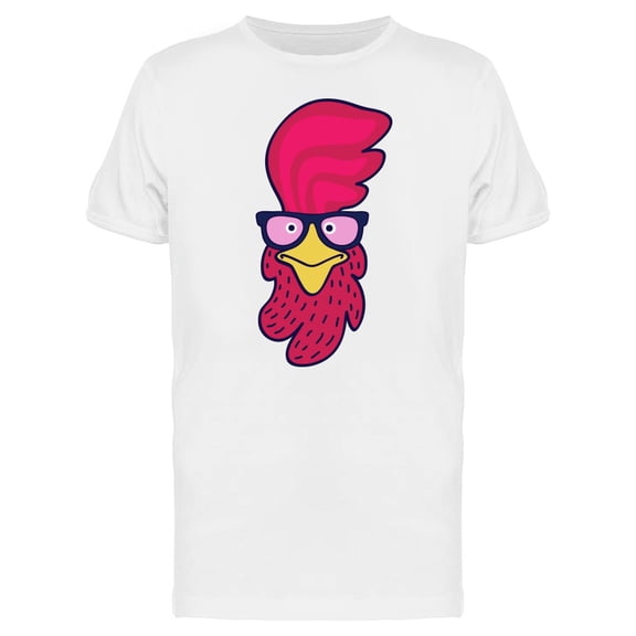 Hipster Rooster With Glasses T-Shirt Men -Image by Shutterstock, Male Medium