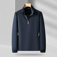 thumbnail image 5 of Men's Jackets Clearance Zipper Up Big and Tall Solid Color Outdoor Climb Pocket Zipper Long Sleeved Jacket, 5 of 9