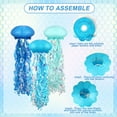 thumbnail image 5 of 6 Pack Jelly Fish Paper Lanterns, Hanging Gradient Blue Paper Lanterns for Birthday Mermaid Theme Under The Sea Ocean Party Baby Shower Kids Room Decorations, 5 of 7