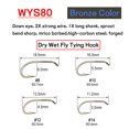 100PCS 822 Barbed & Barbless High Carbon Steel Fly Tying Hook Dry