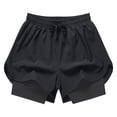 thumbnail image 1 of Pantalones cortos de entrenamiento para hombre, ropa deportiva transpirable para correr, fútbol, ​​fitness y ejercicio. Negro, 1 of 9