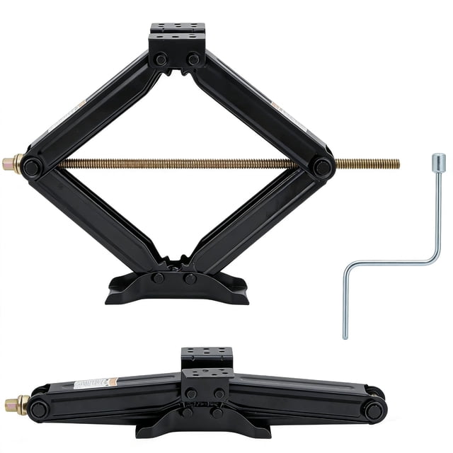 QinaQin 24-Inch Heavy-Duty Rv Stabilized Scissor Jack, 5000 Lb Load Capacity, Rv Leveling Jack Kit, Universal Type, Suitable for Cars, Suvs, Mpvs, Travel Trailers and Campervan-s, 1 Unit