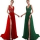 thumbnail image 2 of Vestido elegante de mujer con lentejuelas divididas, sexy, escote en V, sin espalda, vestido de noche, 2 of 6