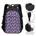 thumbnail image 3 of Xecao Skull flower blue for Travel Laptop Backpack, USB-Charging-Enabled, Spacious Business Backpack for Men and Women,College School Computer Bag, 3 of 7