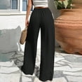 thumbnail image 4 of Lumtrix Women's Wide Leg Dress Pants with Pockets Casual Slacks High Waist Work Palazzo Trousers Black M, 4 of 4