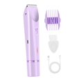 thumbnail image 3 of Afeitadora eléctrica 2 en 1 para mujer, doble cabezal, portátil, resistente al agua IPX7, inalámbrica, recortadora bikini para mujer, afeitadora Púrpura, 3 of 10