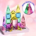 thumbnail image 2 of Juego de azulejos magnéticos WMXDU con purpurina, 42 piezas, con caja de metal para niños de 3 a 8 a, 2 of 3