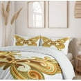 thumbnail image 6 of Ambesonne Modern Duvet Cover Set, Macro Butterfly, 2-Calking, Cinnamon Marigold Sepia, 6 of 7