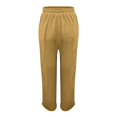 thumbnail image 3 of Women's Plus Black Pants for Women Petite Short Black Pants for Women Plus Size Jeans Women High Waisted Wide Leg Pants Casual Drawstring Elastic Trousers Comfy Straight Leg Long Pants with Pockets, 3 of 4