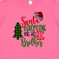thumbnail image 4 of Inktastic Santa is Promoting Me to Big Brother Green Plaid Tree Boys Baby T-Shirt, 4 of 5