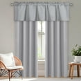 thumbnail image 5 of XWZO Farmhouse Grey Valance Curtain for Kitchen, Room Darkening Rod Pocket Short Curtains for Bathroom, Window Toppers Cafe Curtain 1 Panel, W42 x L18, Silver Grey, 5 of 11