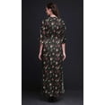 thumbnail image 5 of Bimba Rayon Leaves & Flower Floral Smocked Waist Printed Gown Maxi Side Slit LadiesÂ&nbsp;Dress-XSmall, 5 of 6