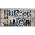 thumbnail image 2 of Kashi Home Kitchen Rug, Printed Area Rug, Durable Floor, Door Mat, Farmhouse Non-Slip Carpet Latex Backing Beautiful Design Open Kitchen 2pc Set (18X30 Rectangle & 20X40), 2 of 5