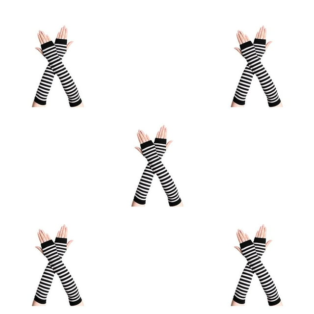Inteprter 1 par de guantes sin dedos para niña, exquisitos guantes de punto cómodos de estilo Simple, cubierta de mano para al aire libre, Type2 NO2