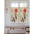 thumbnail image 6 of Tier Curtains 45 Inches Long, Retro Flower Bird, Window Treatment Curtain Drapes, Classical Spring Summer Plant Small Curtain Drapes for Bathroom Laundry Room, 27.5"x45", 2 Panels, 6 of 7