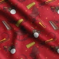 thumbnail image 1 of Soimoi Musical Instruments Printed, Poly Canvas Fabric, Decor Sewing Fabric by The Yard 56 Inch Wide,Decorative Fabric for Curtains Tote Bags, Red, 1 of 5