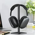 thumbnail image 2 of Mosiee Headphone Holder Rack Aluminium Alloy Headset Support Stand Space Saving Desktop Organizer Display Earphone Mount Hanger, 2 of 9