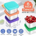 thumbnail image 2 of Contenedores de acero inoxidable para refrigerios, 6 oz, 304, de acero inoxidable, para salsas, almacenamiento de alimentos, con s202412242896, 2 of 5