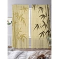 thumbnail image 3 of Retro Water Ink Painting Sheer Curtains 2 Panels Set Chinese Painting Spring Plant Sheer Window Curtains Light Filtering Rod Pocket Voile Drapes for Bedroom Living Room 52"X108", 3 of 8