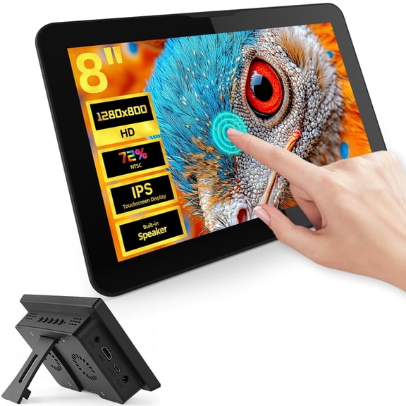 HOWENS 8 inch Touchscreen Monitor, FHD 1280*800 IPS Screen HDMI Monitor Compatible with R Pi 5/4/3/2