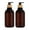 Coffee, variant on Brown Soap Dispenser, 2 Pack Hand Soap Dispenser Bathroom, Plastic Hand and Dish Dispenser Set for Kitchen, Refillable Liquid Soap and Lotion Dispensers Bottle